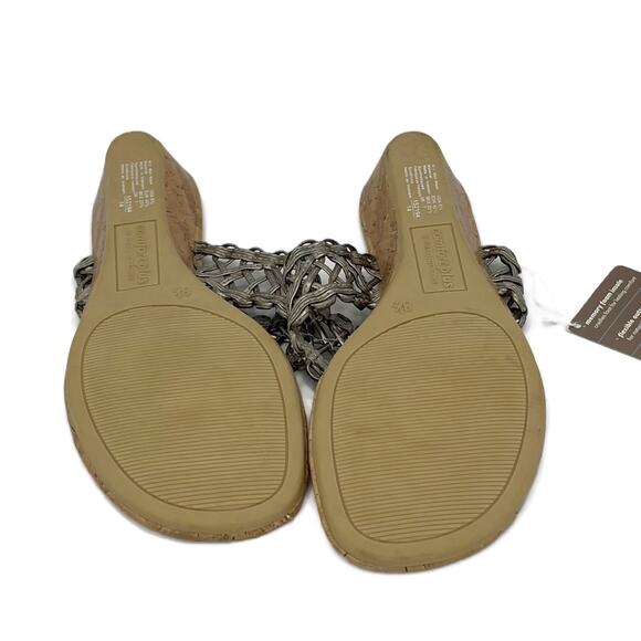 Predictions Comfort Plus Flip Flop Sandal in Silver/Cork Size 8.5 - Picture 5 of 6